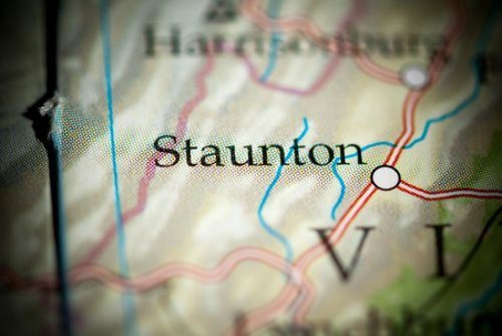 Map of Staunton