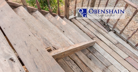 image of house with collapsed deck