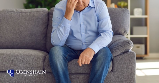 elder sitting on couch